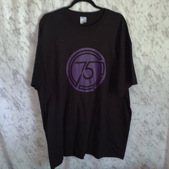 Port and Company Graphic T Shirt 100% Cotton Black and Purple Mens 2XL - Picture 2 of 9